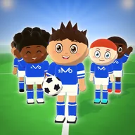 Panna Legends app icon: the captain in royal blue holding the ball, with teammates behind him